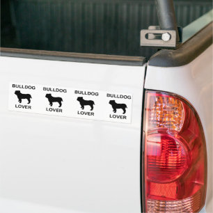 Autocollant De Voiture amoureux de bulldog