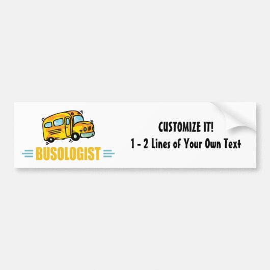 Autocollant De Voiture Amusant Conducteur de bus scolaire Jaune (Devant)