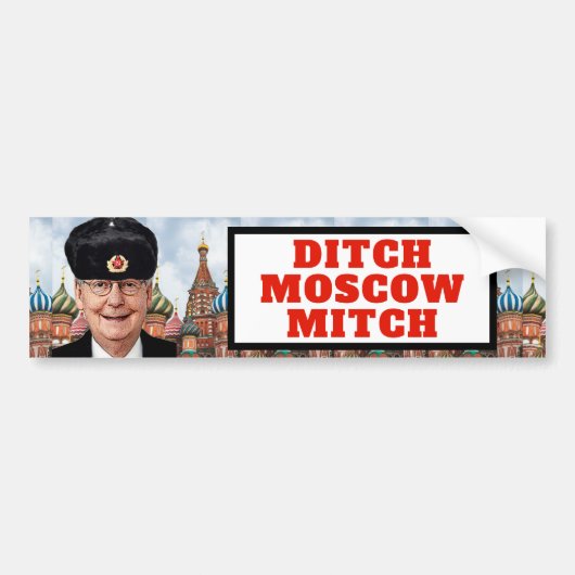 Autocollant De Voiture Amusant Ditch Moscou Mitch (Devant)