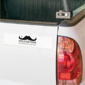 Autocollant De Voiture Amusement cool Je vous moustache une question Noir (Sur camion)