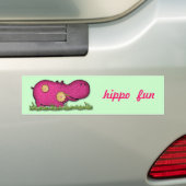 Autocollant De Voiture amusement d'hippopotame (En voiture)