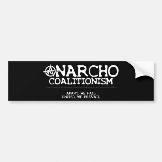Autocollant De Voiture #AnarchoCoalitionism (Devant)