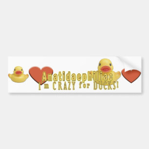 Autocollant De Voiture Anatidaephiliac - CANARDS d'AMOUR d'I