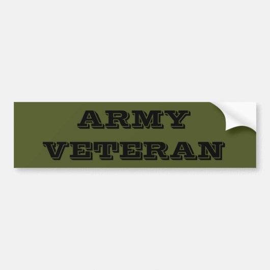 Autocollant De Voiture Ancien combattant de l'armée de l'autocollant (Devant)