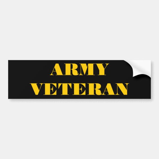 Autocollant De Voiture Ancien combattant de l'armée de l'autocollant (Devant)