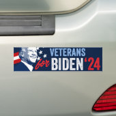 Autocollant De Voiture Anciens combattants pour Biden 2024 (En voiture)