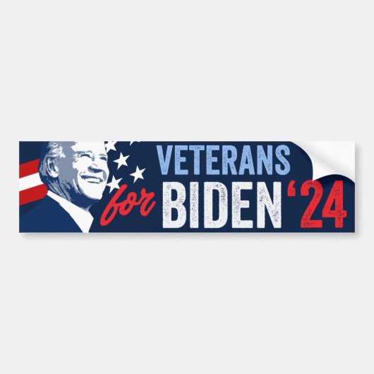 Autocollant De Voiture Anciens combattants pour Biden 2024 (Devant)
