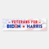 AUTOCOLLANT DE VOITURE ANCIENS COMBATTANTS POUR JOE BIDEN & KAMALA HARRIS (Devant)