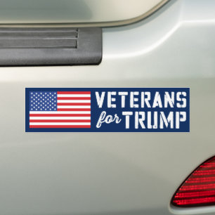 Autocollant De Voiture Anciens Combattants Pour Trump 2024