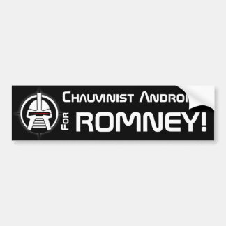 Autocollant De Voiture Androïdes chauvins pour Romney !