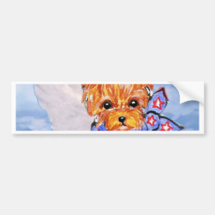 Autocollant De Voiture ange yorkshire terrier