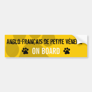 Autocollant De Voiture Anglo-Francais de Petite Venerie à bord
