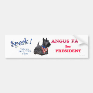 Autocollant De Voiture Angus Fala pour PRÉSIDENT