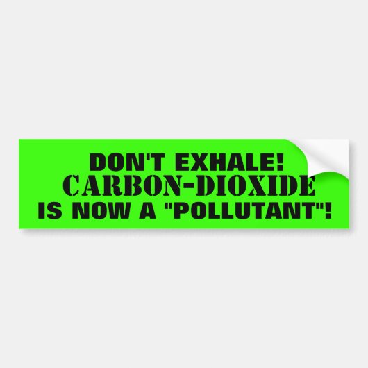 Autocollant De Voiture Anhydride carbonique - le "POLLUANT" que VOUS (Devant)