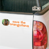 Autocollant De Voiture Animaux sauvages : sauvez l'orang-outan (Sur camion)