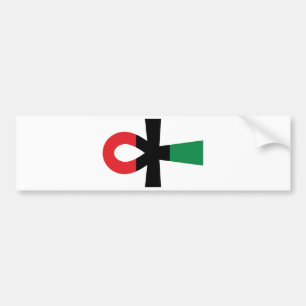 Autocollant De Voiture Ankh rouge, noir et vert