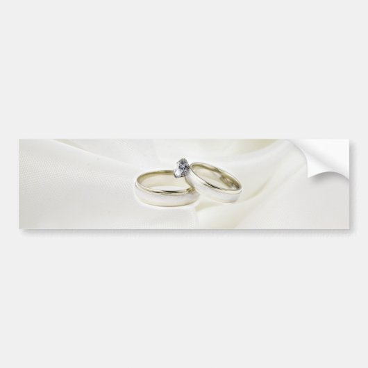 Autocollant De Voiture Anneaux sur satin (Devant)