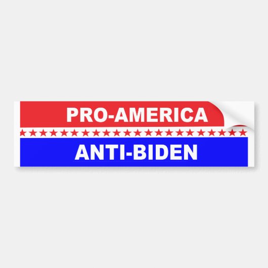 Autocollant De Voiture Anti-Biden pro-américain (Devant)