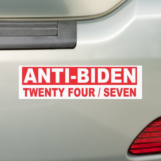 Autocollant De Voiture Anti-Biden Vingt-Quatre Sept (En voiture)
