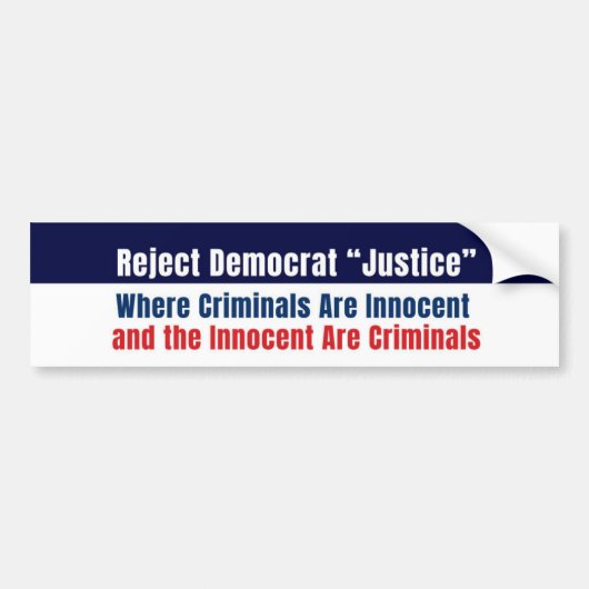Autocollant De Voiture Anti-Democrat Conservative Sticker (Devant)