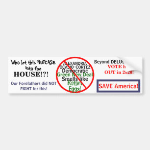 Autocollant De Voiture Anti-démocratique Alexandria Ocasio-Cortez Éditer 