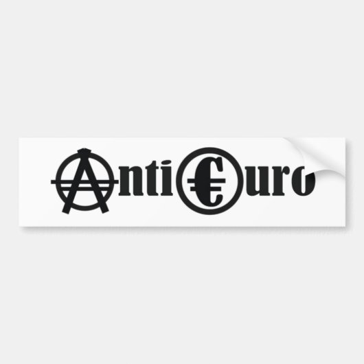 AUTOCOLLANT DE VOITURE ANTI-EURO (Devant)