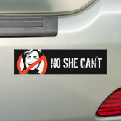 Autocollant De Voiture Anti-Hillary NON ELLE NE PEUT PAS CONSTRUIRE STICK (En voiture)
