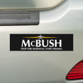 Autocollant De Voiture Anti-McCain adhésif pour pare-chocs de McBush (En voiture)