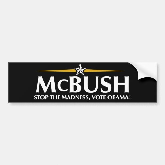 Autocollant De Voiture Anti-McCain adhésif pour pare-chocs de McBush (Devant)