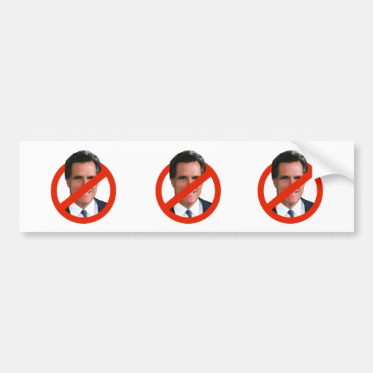 AUTOCOLLANT DE VOITURE ANTI MITT ROMNEY (Devant)