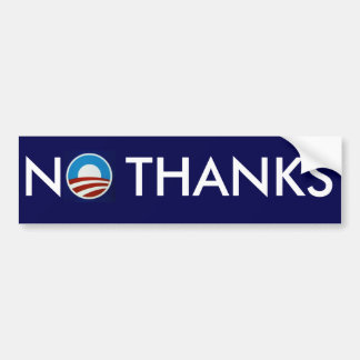 Autocollant De Voiture Anti-Obama "aucun merci "