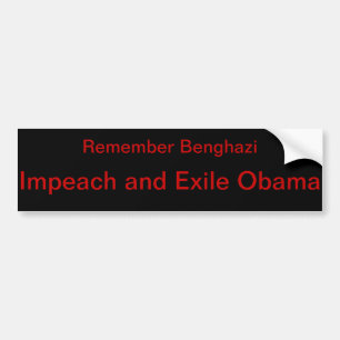 Autocollant De Voiture Anti-Obama Benghazi