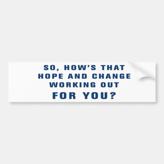 Autocollant De Voiture Anti-Obama Bumpersticker (Devant)