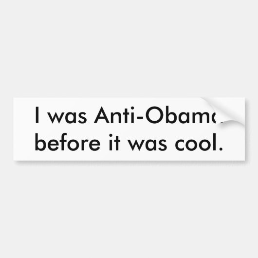 Autocollant De Voiture Anti-Obama Bumpersticker (Devant)