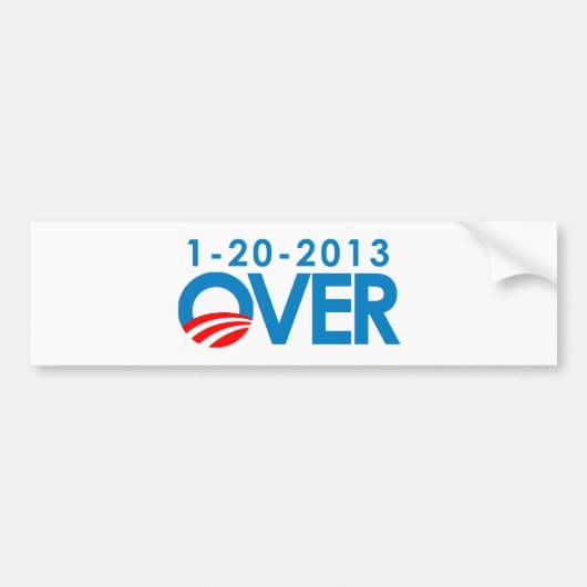 Autocollant De Voiture Anti-Obama Bumpersticker - plus de 1-20-2013 (Devant)