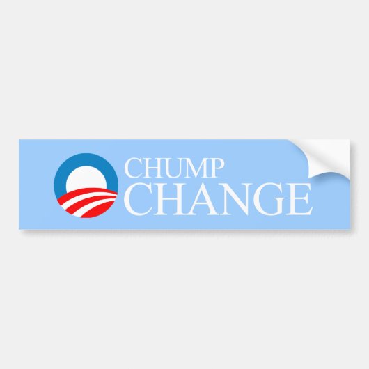 Autocollant De Voiture Anti-Obama - changement d'idiot (Devant)