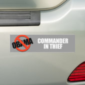 Autocollant De Voiture Anti-Obama - commandant dans le voleur (En voiture)
