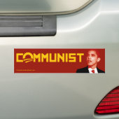 Autocollant De Voiture Anti-Obama : Communiste de Barack Obama (En voiture)