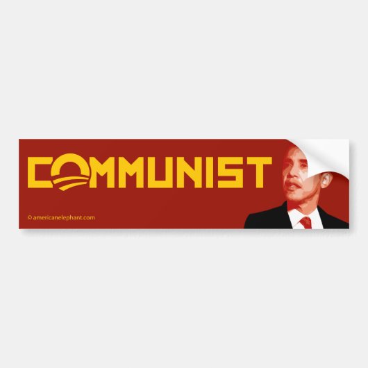 Autocollant De Voiture Anti-Obama : Communiste de Barack Obama (Devant)