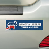 AUTOCOLLANT DE VOITURE ANTI-OBAMA- ENNUYEZ UN LIBÉRAL. REMERCIEZ UN (En voiture)