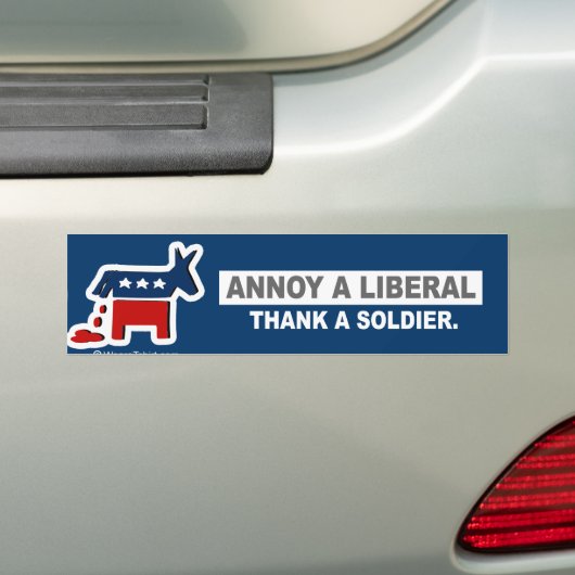 AUTOCOLLANT DE VOITURE ANTI-OBAMA- ENNUYEZ UN LIBÉRAL. REMERCIEZ UN (En voiture)