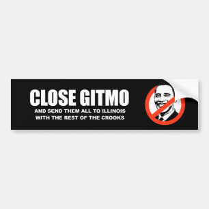 Autocollant De Voiture Anti-Obama - gitmo étroit et les envoient à