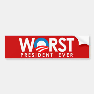 Autocollant De Voiture Anti-Obama - le plus mauvais blanc du Président