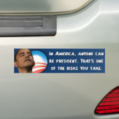 Autocollant De Voiture Anti Obama - les risques que vous prenez (En voiture)
