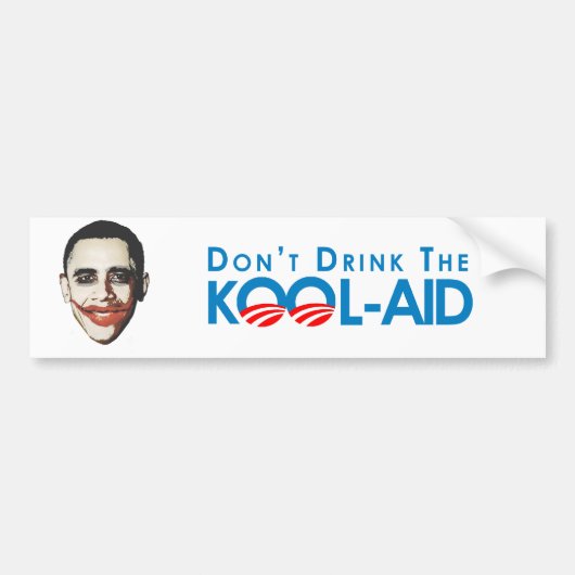 Autocollant De Voiture Anti-Obama - ne buvez pas la kool-aide (Devant)