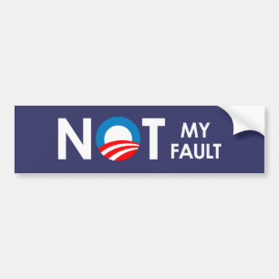 Autocollant De Voiture Anti-Obama - non mon blanc de défaut