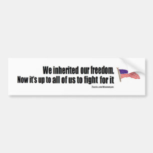 Autocollant De Voiture anti obama : nous avons hérité de notre liberté