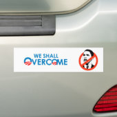 AUTOCOLLANT DE VOITURE ANTI-OBAMA - NOUS SURMONTERONS (En voiture)