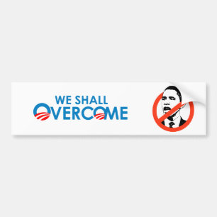 AUTOCOLLANT DE VOITURE ANTI-OBAMA - NOUS SURMONTERONS