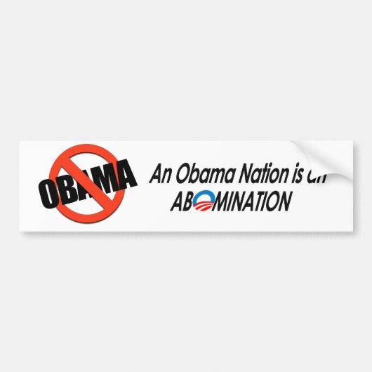 Autocollant De Voiture Anti-Obama - Obamanation 2 (Devant)